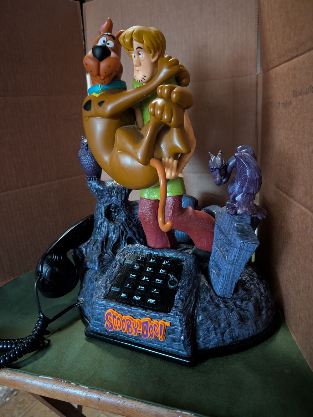 Decorative Retro Phone - Brown/Green